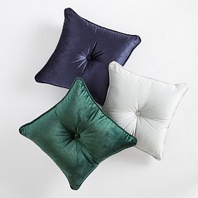 Upholstered Square Velvet Pillow