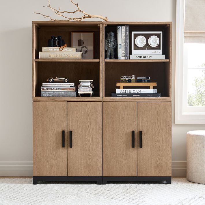 Kearny Double Bookcase with Cabinet Storage (49&quot;)