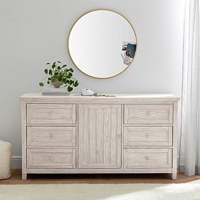 Beadboard 6-Drawer Wide Dresser (63.5w x 19d&quot;)