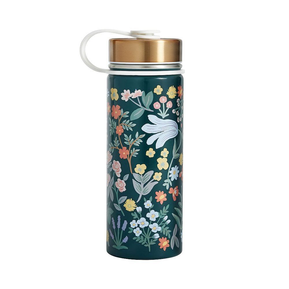 Rifle Paper Co. Bramble Fields Evergreen Slim Water Bottle