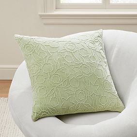 Velvet Floral Pillow Cover