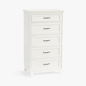 Hampton 5-Drawer Tall Dresser, Simply White