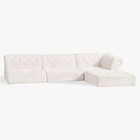 Cushy Roll Arm Super Sectional Set