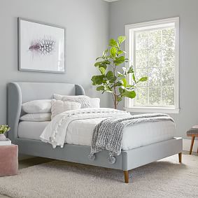 Wren Wingback Upholstered Bed