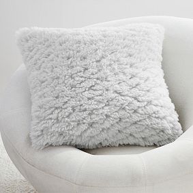 Cloud Faux-Fur Square Pillow