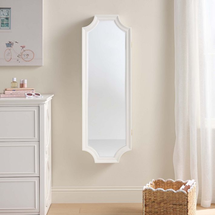 Auburn Scallop Storage Mirror (16&quot;x48&quot;)