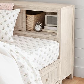 Beadboard Double Corner Storage Lounge Bed