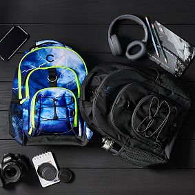Gear-Up Black Solid  Backpack