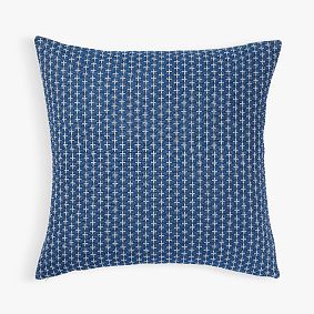 Denim Stitch Euro Pillow Cover