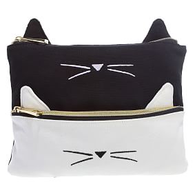 Emily &amp; Meritt Black Kitty Recycled Pencil Case