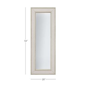 Linen Pinboard Framed Floor Mirror (20&quot;x54&quot;)