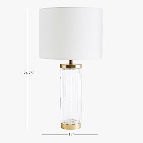 Metal and Glass Table Lamp