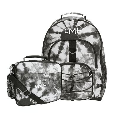 Black and white tie dye backpack sale