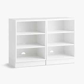 Bowen 3-Shelf Low Bookcase, Set of 2 (42&quot;)