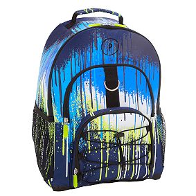 Gear-Up Drip Painting Blue Glow-in-the-Dark  Backpack