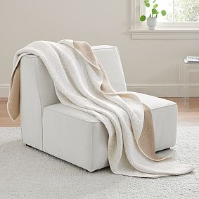 Pick-Stitch Floral Matelasse Blanket