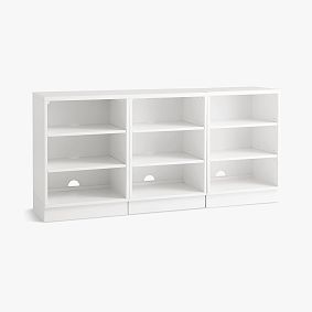 Bowen 3-Shelf Low Bookcase, Set of 3 (63&quot;)