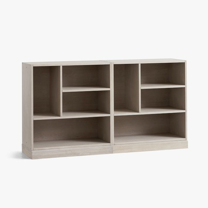 Stack Me Up Double Mixed Shelf Low Bookcase (60&quot;)