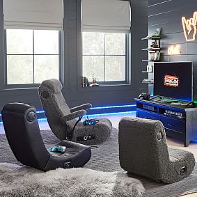 Charcoal Sherpa Mini Gaming Chair