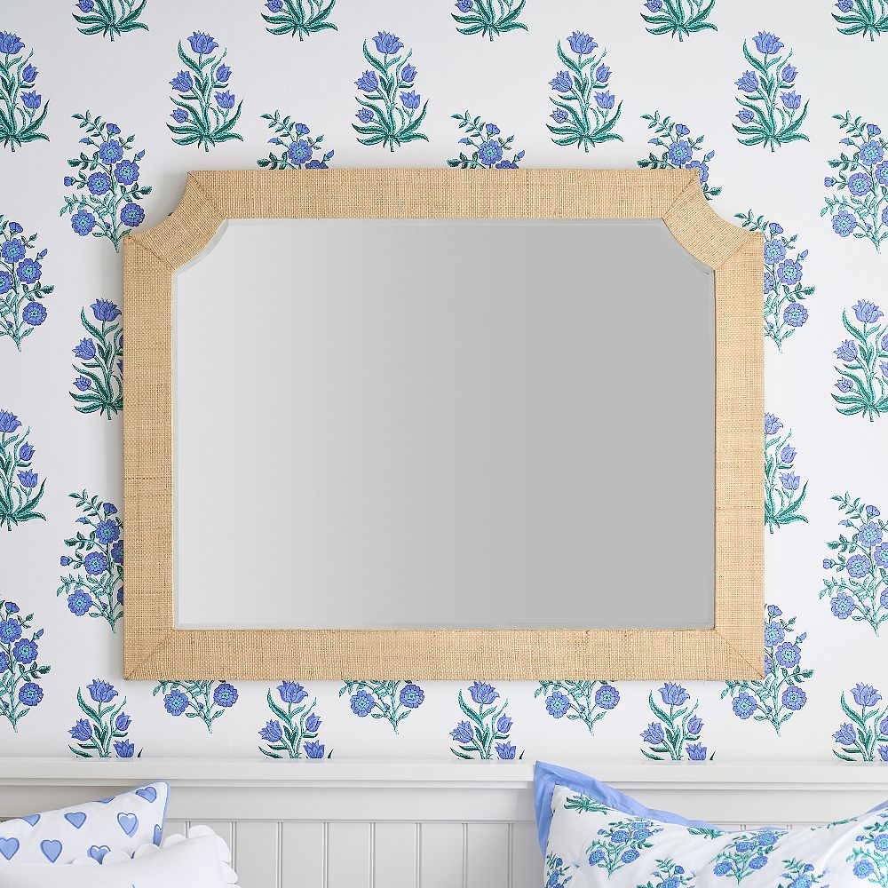 Cleo Grass Cloth Mirror (40&quot;x32&quot;)