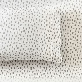west elm x pbdorm Brushstrokes Dot Organic Sheet Set