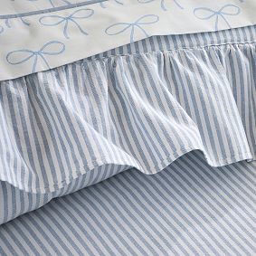 Washed Cotton Ruffle Stripe Comforter