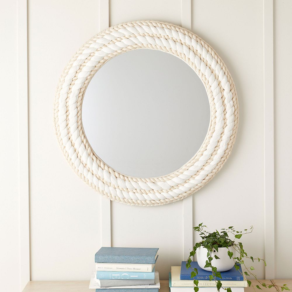 Cotton Rope Round Mirror (31&quot;)