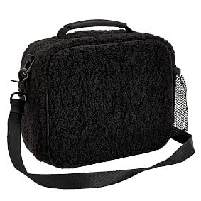 Gear-Up Black Cozy Sherpa Cold Pack Lunch Box