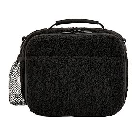 Gear-Up Black Cozy Sherpa Cold Pack Lunch Box