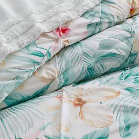 Tropical Bloom Organic Duvet Cover