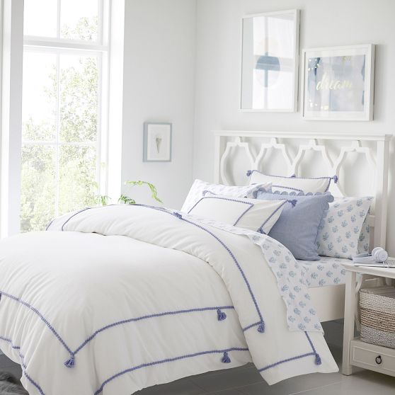 Pottery barn Roxy good tassel duvet full queen