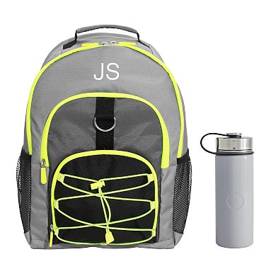 Grey and yellow backpack on sale