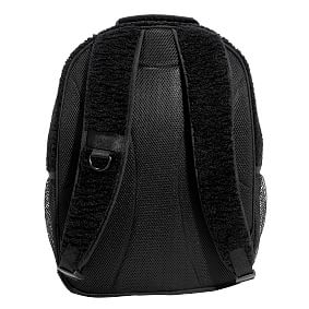 Gear-Up Solid Cozy Black Sherpa Backpack