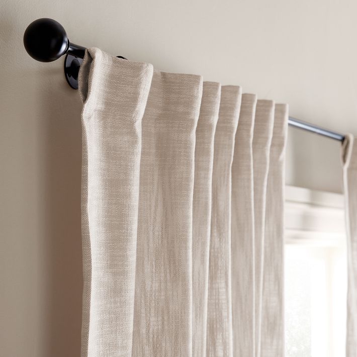 Pottery Barn Textured Cotton Tie-Top deals Drapes