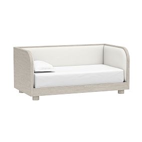 Jordan Daybed, Single, Brushed Fog, Chunky Boucle Ivory