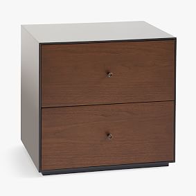 Ezra Nightstand, Dark Walnut/Anthracite