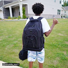 Gear-Up Black Solid  Backpack
