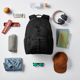 Gear-Up Black Solid  Backpack