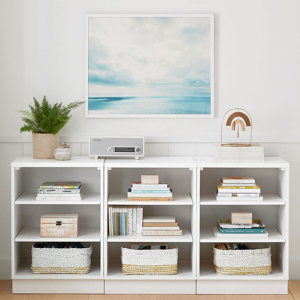 Bowen 3-Shelf Low Bookcase Set of 3 (63") - Stylish Storage