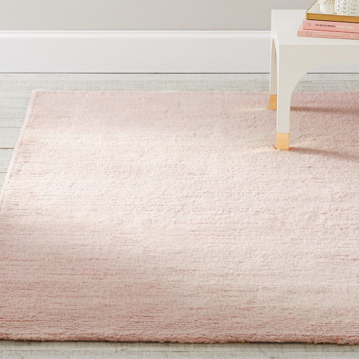 Ribbed Wool Rug - Blush