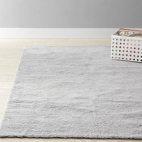 Ribbed Wool Rug - Light Grey