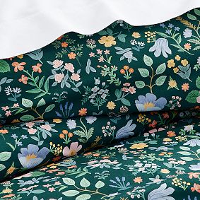 Rifle Paper Co. Bramble Fields Evergreen Duvet Cover