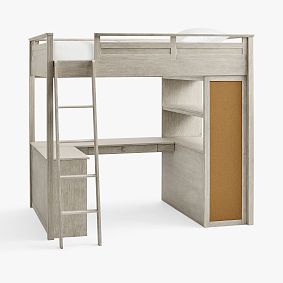 Sleep And Study Dresser Loft, Double, Brushed Fog