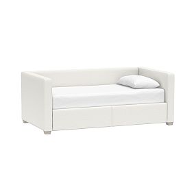 Jamie Upholstered Storage Daybed, Single, Chunky Boucle, Ivory