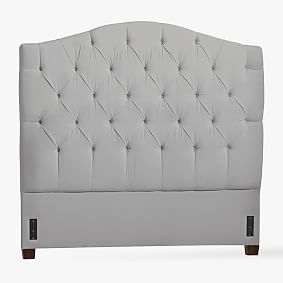 Eliza Tufted Upholstered Headboard, Single, Twil, Grey