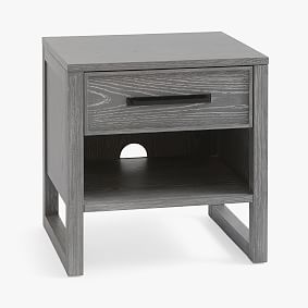 Brighton Nightstand, Smoked Charcoal