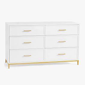 Blaire 6-Drawer Wide Dresser, Simply White