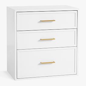 Blaire 3-Drawer Storage Cabinet, Simply White