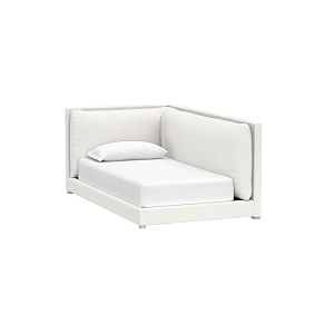 Skye Upholstered Lounge Bed Right, Single, Chunky Boucle Ivory