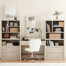 Stack Me Up Writing Desk &amp; Bookcase with Shelves and Drawers Set (100&quot;)